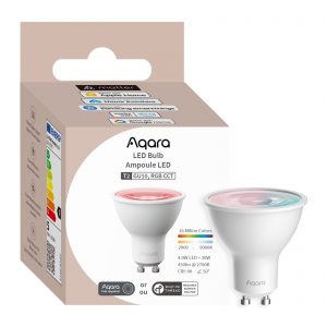Aqara LED Bulb T2 RGB CCT GU10 | Żarówka LED | Thread, Zigbee, Bluetooth, 450lm, 4.9W
