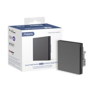 Aqara Smart Wall Switch H1 Szary | Przełącznik | Pojedynczy, bez przewodu neutralnego, Zigbee 3.0, EU, WS-EUK01-G